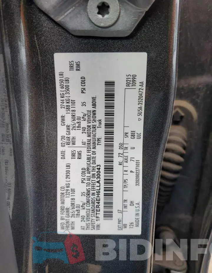 1FTER4EH6LLA30043 Photo# 12