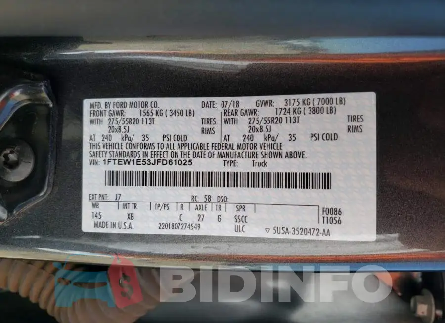 1FTEW1E53JFD61025 Photo# 12