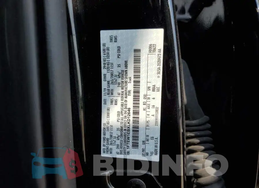 1FTEW1EBXLKD12646 Photo# 12