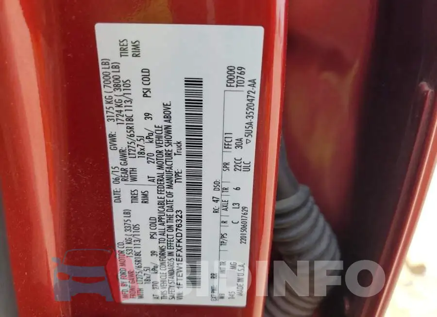 1FTEW1EFXFKD76323 Photo# 13