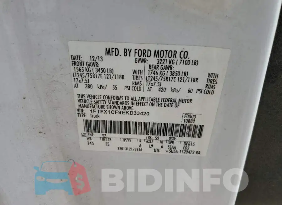 1FTFX1CF9EKD33420 Photo# 12