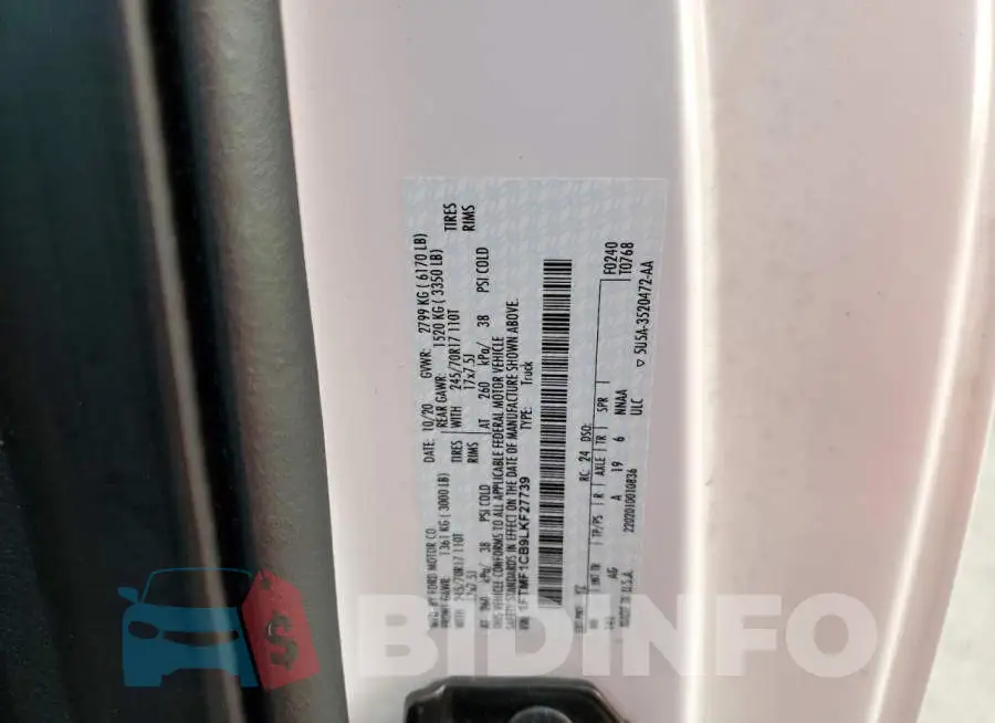 1FTMF1CB9LKF27739 Photo# 12