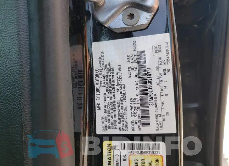 3FA6P0LU5GR218231 Photo# 12