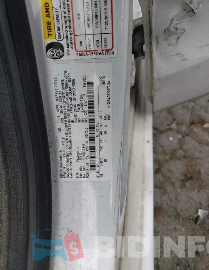 3FADP4EJ0JM110511 Photo# 12