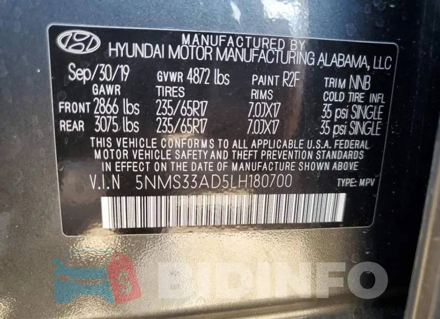 5NMS33AD5LH180700 Photo# 12