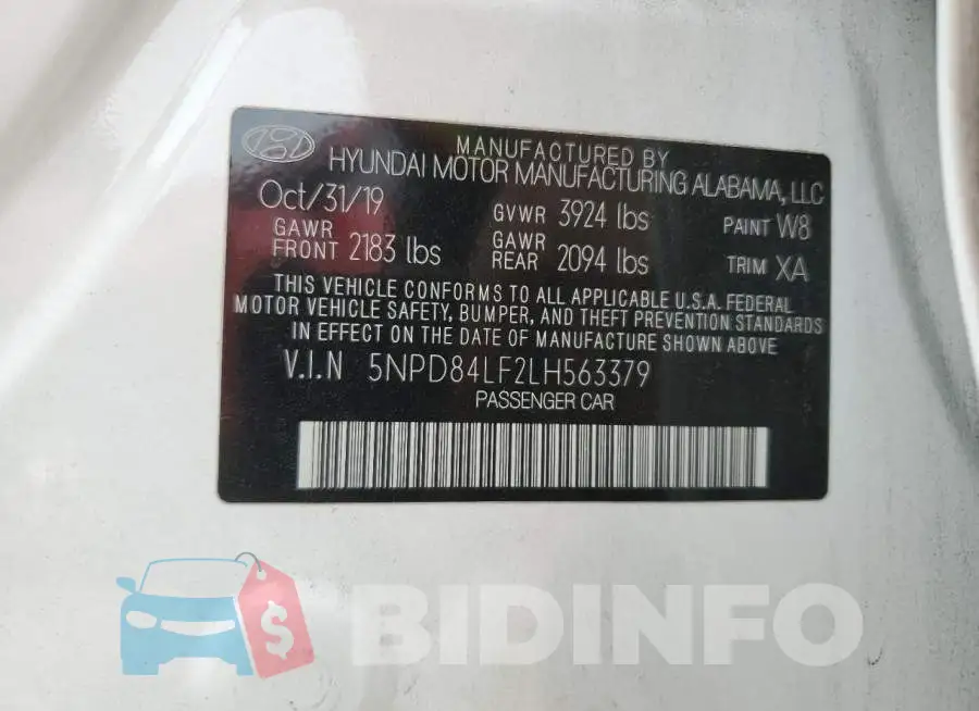 5NPD84LF2LH563379 Photo# 12
