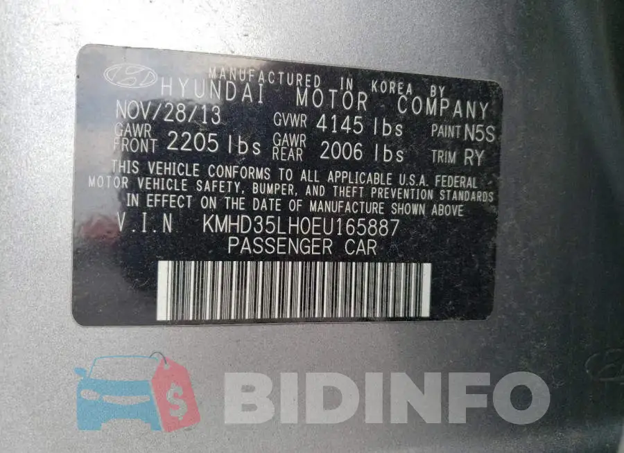 KMHD35LH0EU165887 Photo# 12