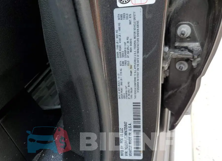 1C6SRFJT7MN725847 Photo# 12