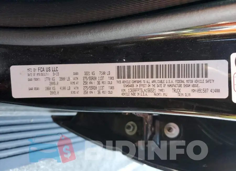 1C6SRFPT5LN156521 Photo# 12