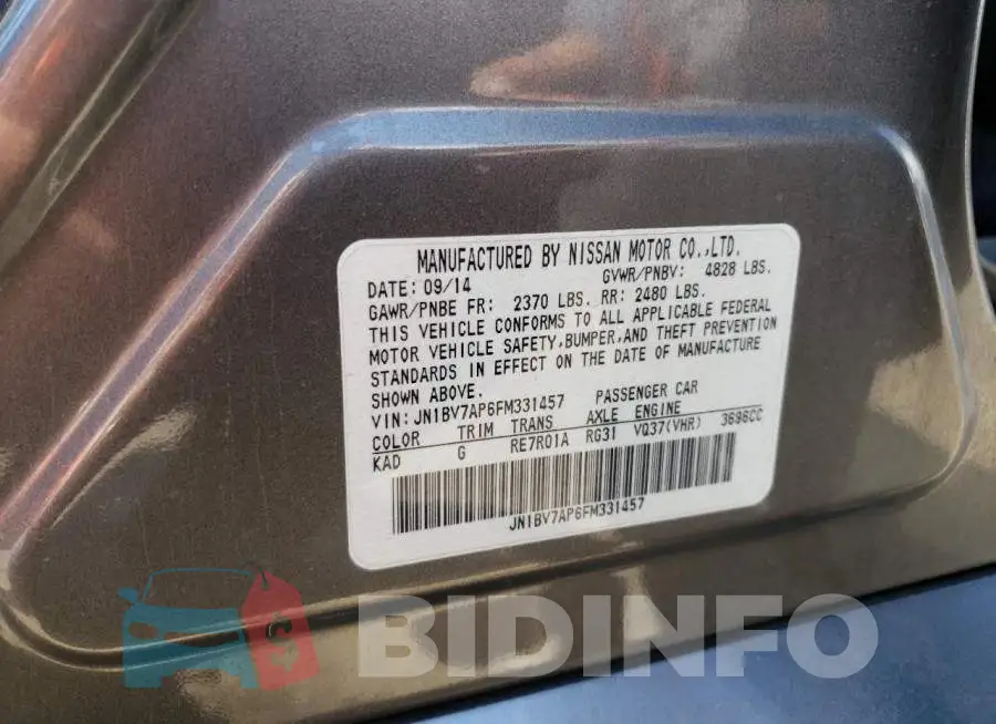 JN1BV7AP6FM331457 Photo# 13