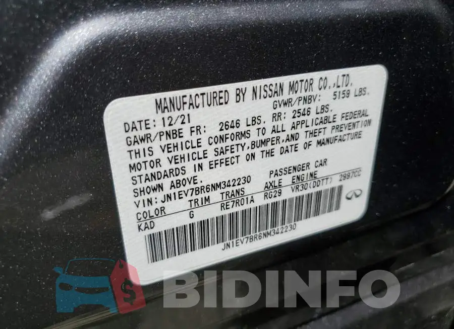 JN1EV7BR6NM342230 Photo# 12