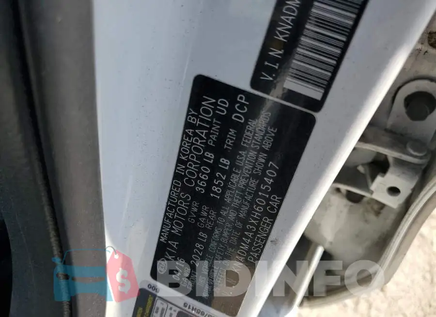 KNADM4A3XH6015407 Photo# 12