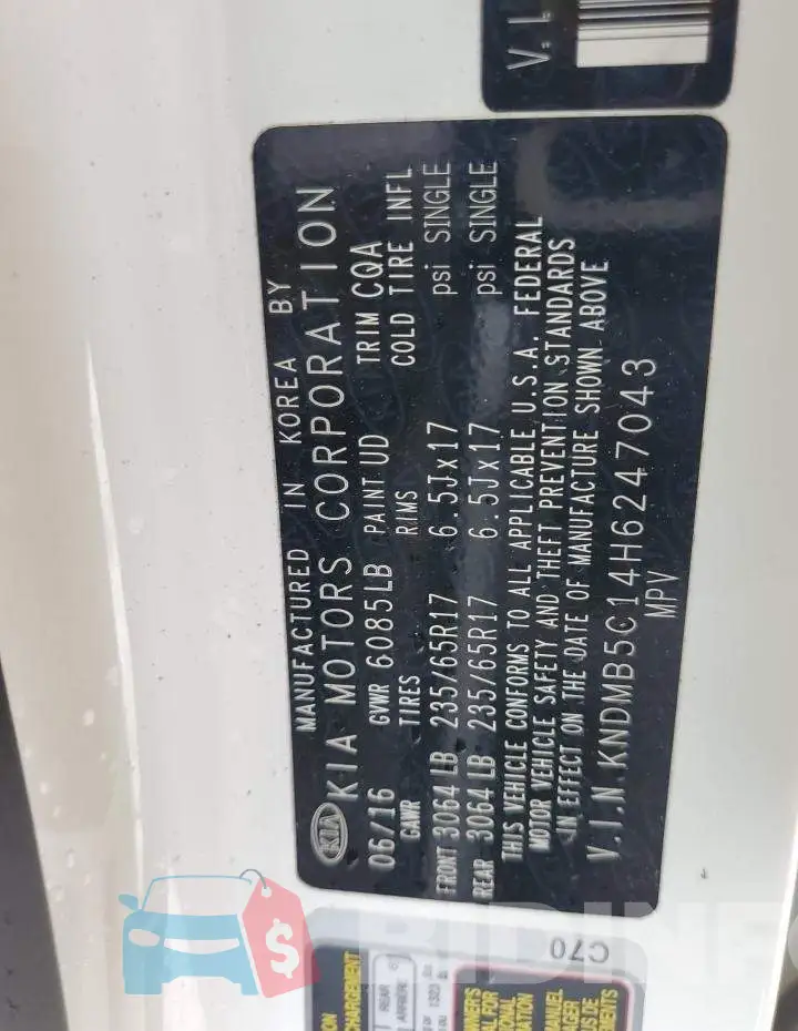 KNDMB5C14H6247043 Photo# 13