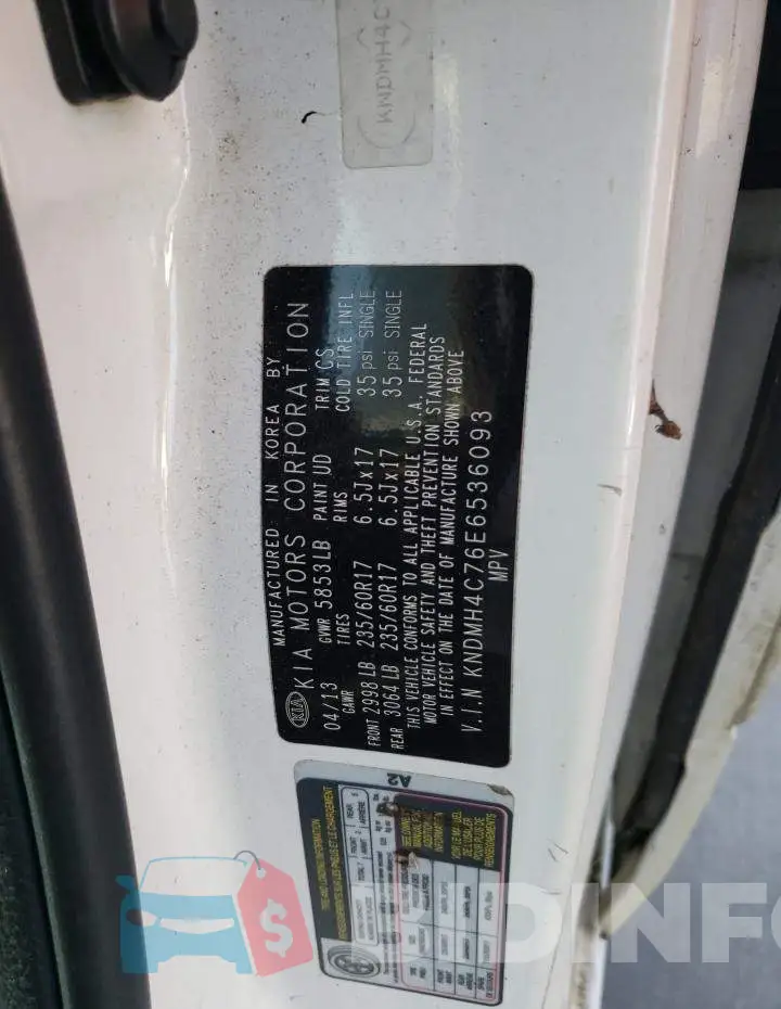 KNDMH4C76E6536093 Photo# 13