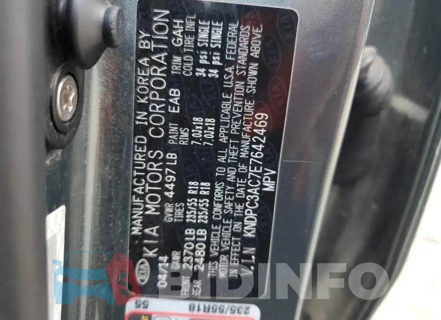 KNDPC3AC7E7642469 Photo# 13