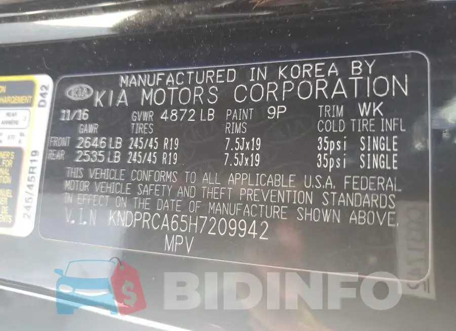 KNDPRCA65H7209942 Photo# 13