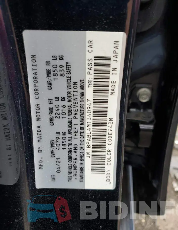 JM1BPABL4M1340947 Photo# 13