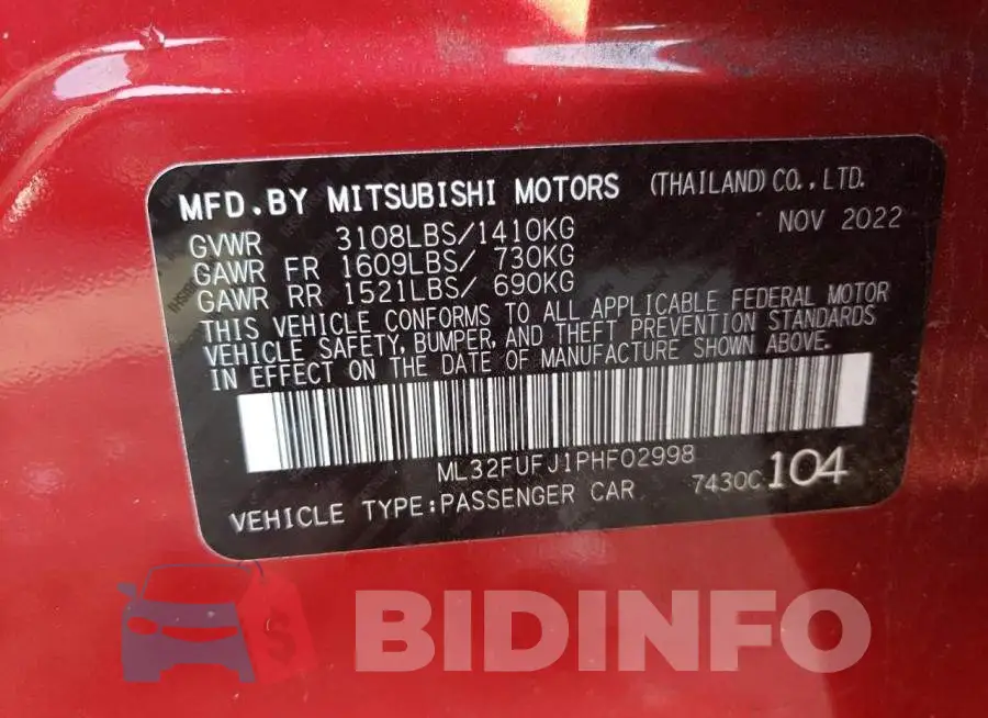 ML32FUFJ1PHF02998 Photo# 12