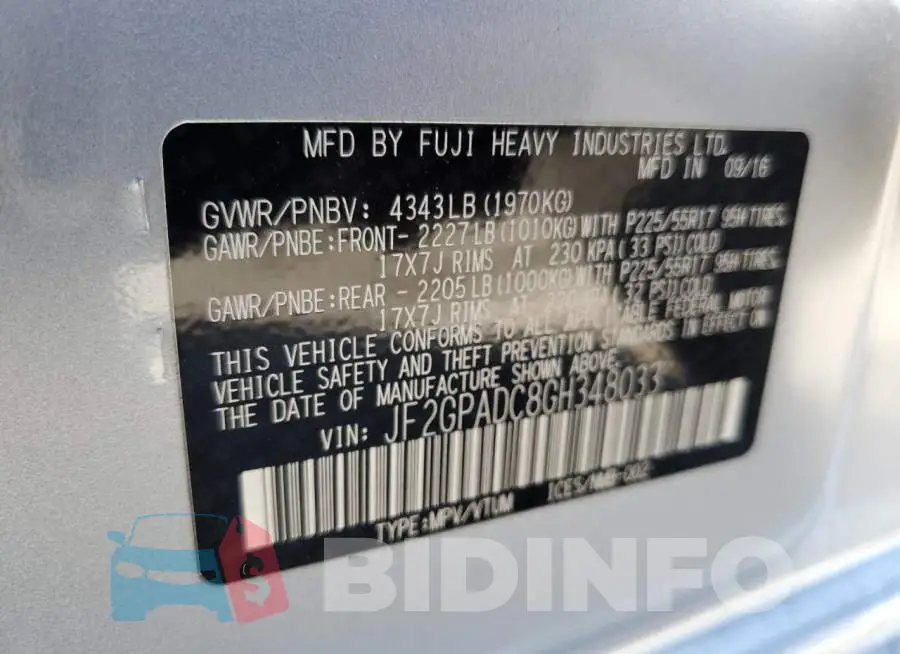 JF2GPADC8GH348033 Photo# 12