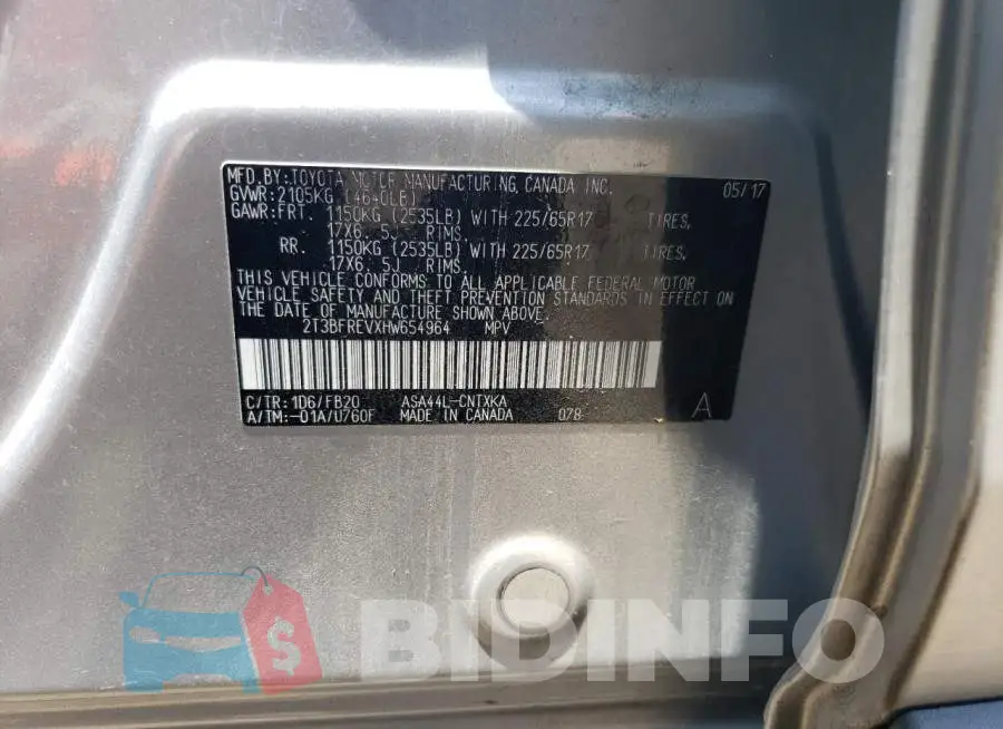 2T3BFREVXHW654964 Photo# 13