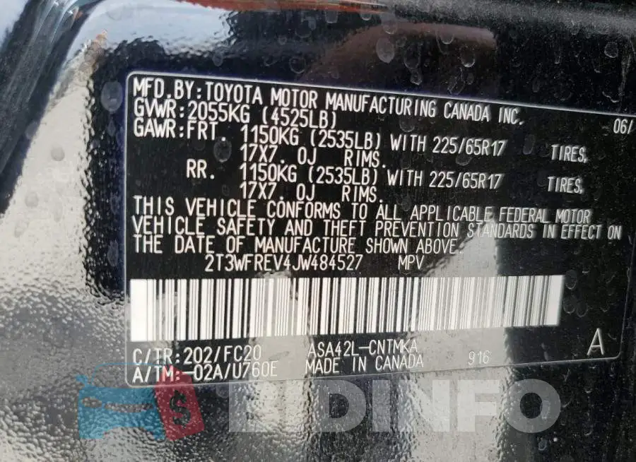 2T3WFREV4JW484527 Photo# 12