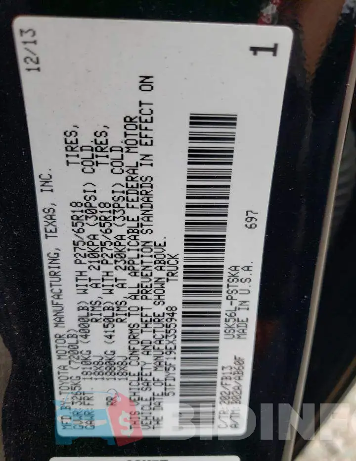 5TFDY5F19EX355948 Photo# 12