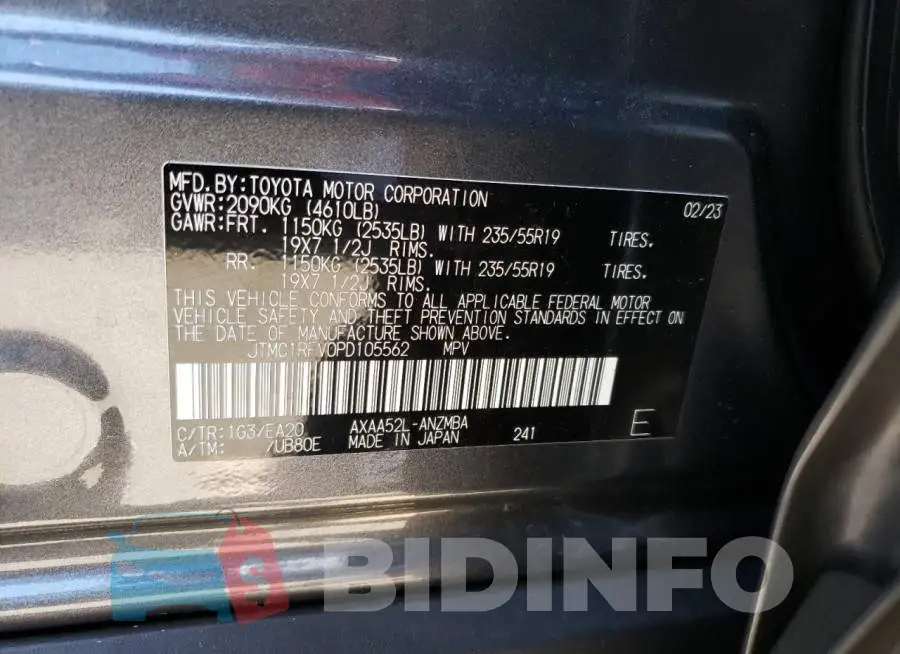 JTMC1RFV0PD105562 Photo# 12