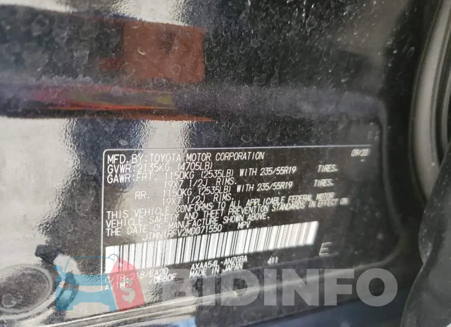 JTMN1RFV2MD071550 Photo# 12