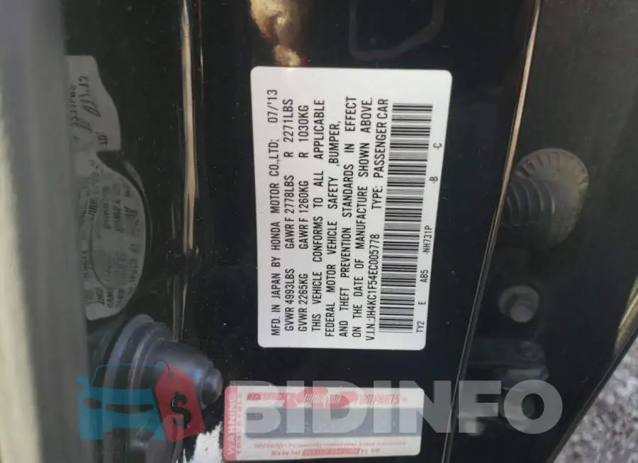 JH4KC1F54EC005778 Photo# 12