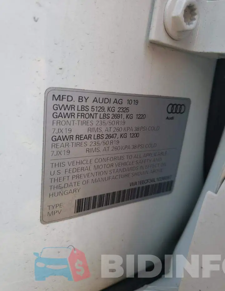 WA1EECF36L1036097 Photo# 12