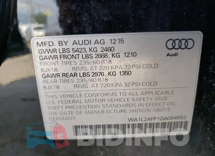 WA1L2AFP1GA094552 Photo# 12