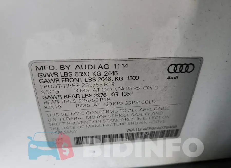 WA1LFAFP6FA076485 Photo# 13