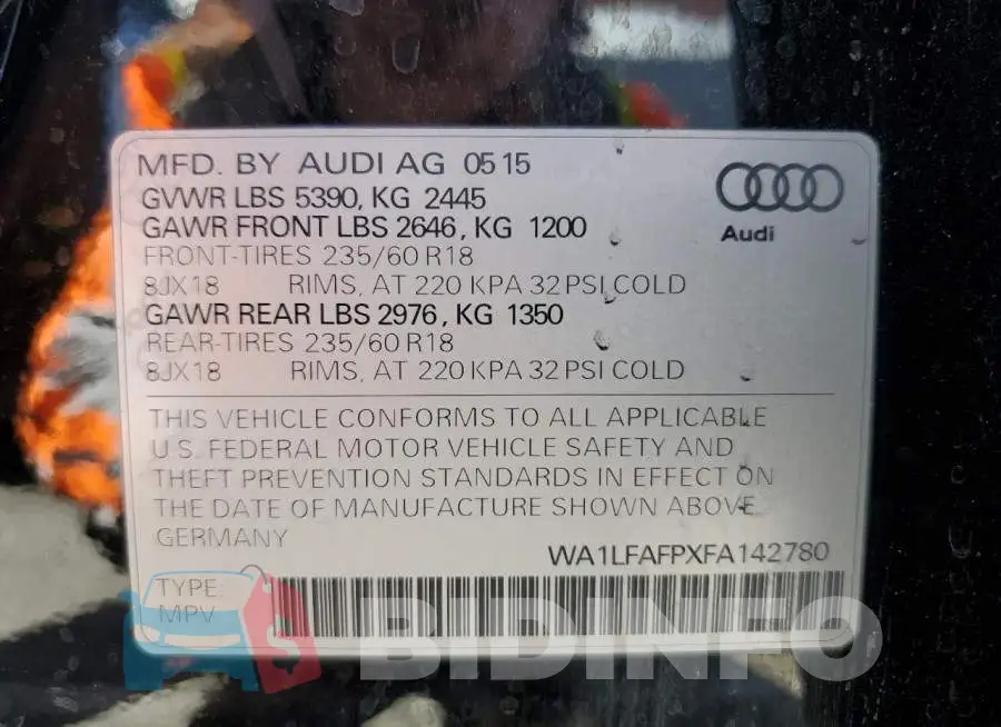 WA1LFAFPXFA142780 Photo# 13