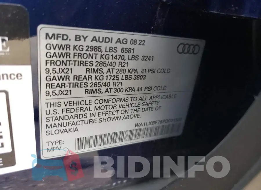 WA1LXBF78PD001533 Photo# 13