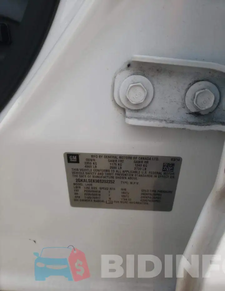 2GKALSEK9E6292252 Photo# 13