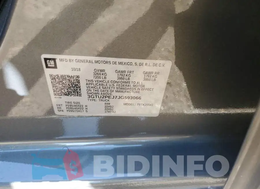3GTU2PEJ7JG593066 Photo# 12