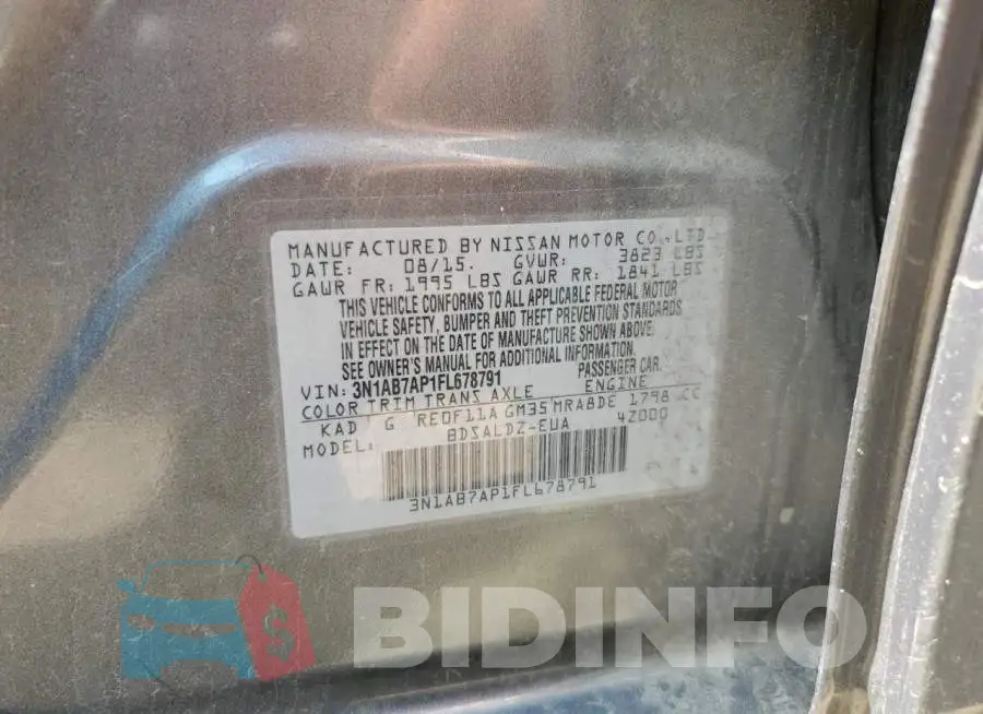 3N1AB7AP1FL678791 Photo# 12