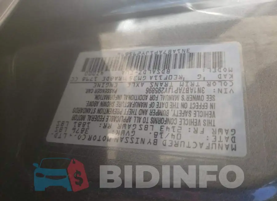 3N1AB7AP1JY295896 Photo# 13