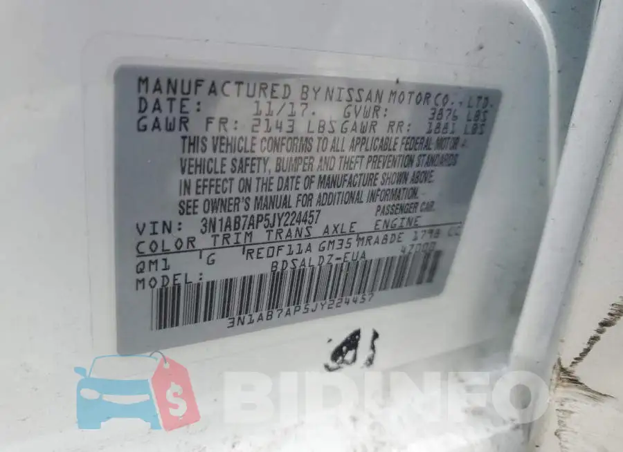3N1AB7AP5JY224457 Photo# 12