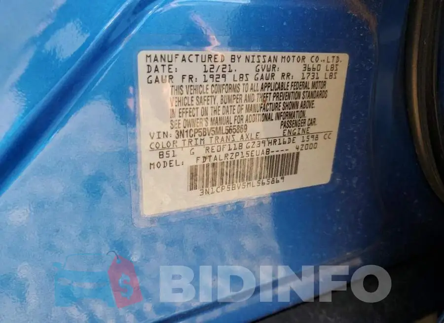 3N1CP5BV5ML565869 Photo# 12