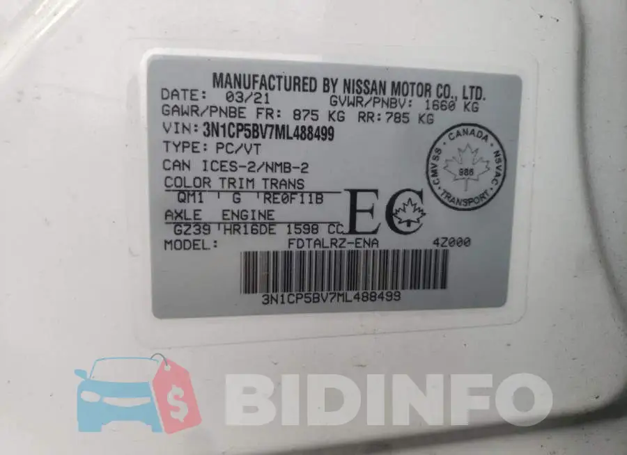 3N1CP5BV7ML488499 Photo# 12