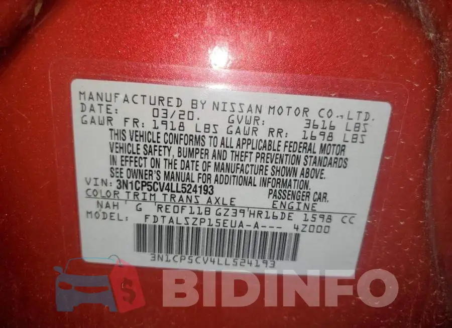 3N1CP5CV4LL524193 Photo# 13