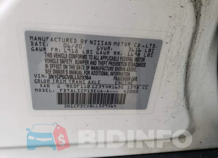 3N1CP5CV8LL529364 Photo# 13