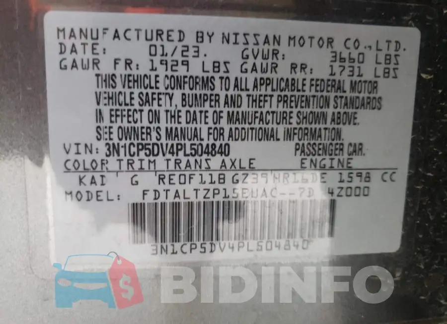 3N1CP5DV4PL504840 Photo# 13