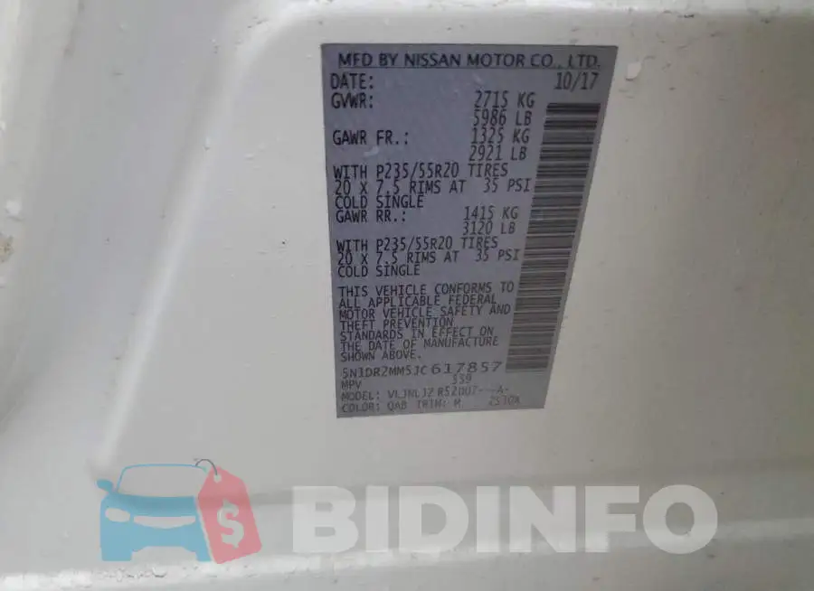 5N1DR2MM5JC617857 Photo# 12