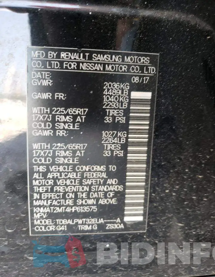 KNMAT2MT4HP613575 Photo# 13