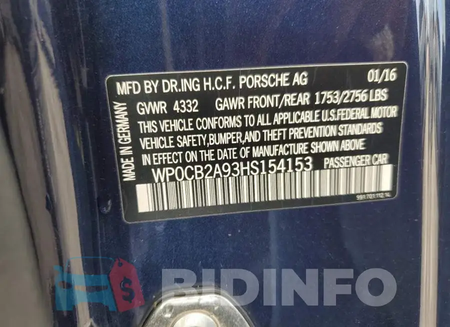 WP0CB2A93HS154153 Photo# 12