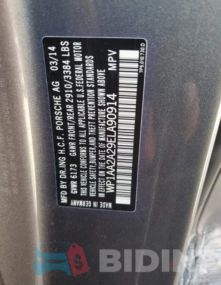 WP1AA2A29ELA90914 Photo# 12
