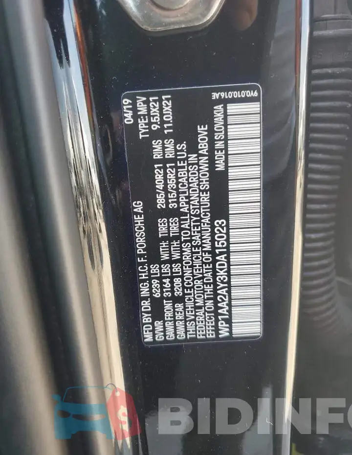WP1AA2AY3KDA15023 Photo# 12