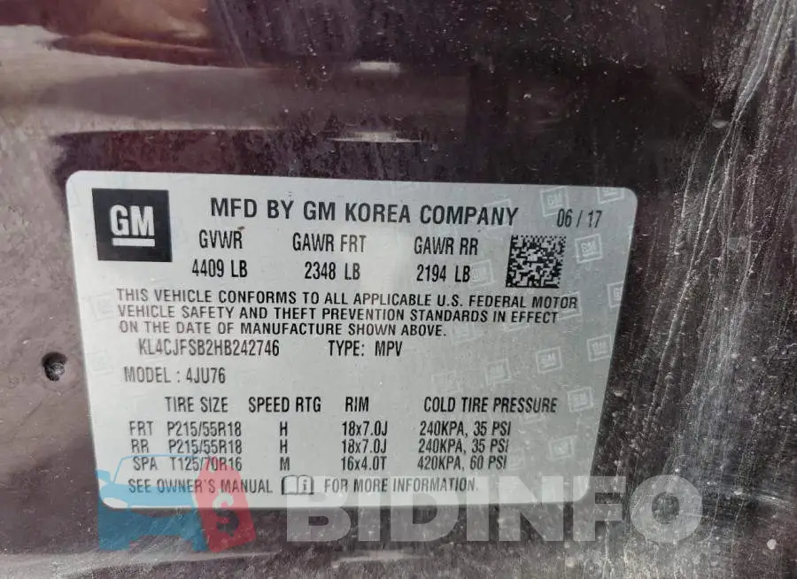 KL4CJFSB2HB242746 Photo# 12